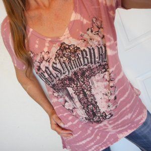 New Crash & Burn Shirt Size Medium Pink Graphic